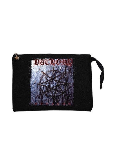 Bathory Octagon Siyah Clutch Astarlı Cüzdan / El Çantası Siyah