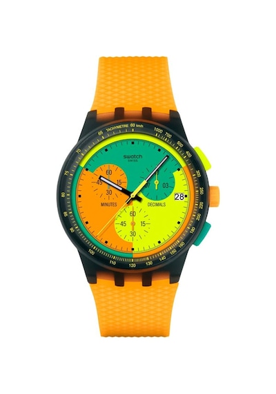 Susb422 Swatch Neon Signal Flag Erkek Kol Saati Çok Renkli