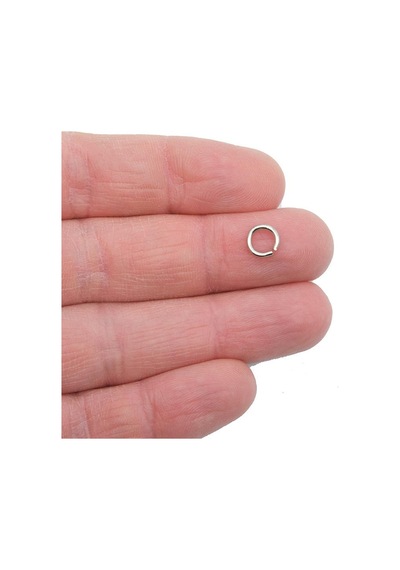 Paracord Aksesuar Bileklik,hobi Bağlantı Metal Yuvarlak Halka 0.4 Cm Nikel Renk 20 Adet