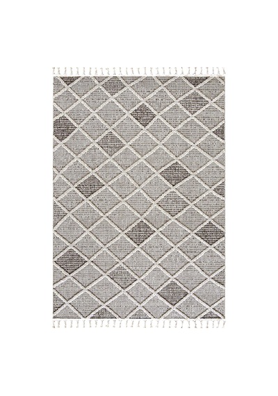 Mistral 191411 Krem - Elmas Desenli Modern Salon Ve Oturma Odası Halısı Krem