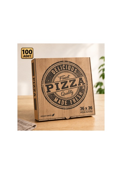 Pizza Kutusu 36 X 36 Cm 100 Adet Karton Pizza Paketleme Kutusu - 917528078