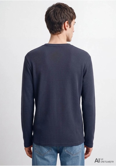 Mavi Basic Lacivert Erkek Uzun Kollu T-shirt M065755-70759