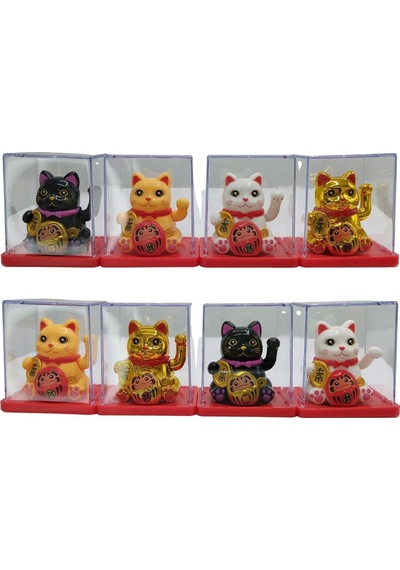 Dörtlü Maneki Neko El Sallayan Şans Kedisi Güneş Enerjili Set No04sns