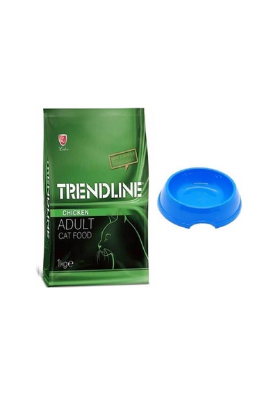 Trendline Tavuklu Yetişkin Kedi Maması 1 KG + Küçük Mama Kabı