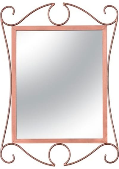 Vitale Ferforje Duvar Aynası Rose 60 Cm Ak.Fe0003 Pembe