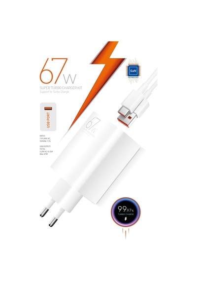 Powerway M67S Set Turbo 67W Hızlı Şarj Adaptörü