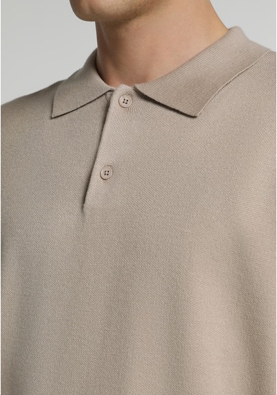 Colin's Colins Regular Fit Polo Yaka Jakarlı Erkek Bej Kazak Cl1076234 Q1.v1 Beı