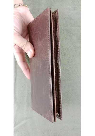 Xmlbayiciniz Hakiki Deri Telefon Bölmeli Kadın Erkek Cüzdan Kahverengi Çok Renkli
