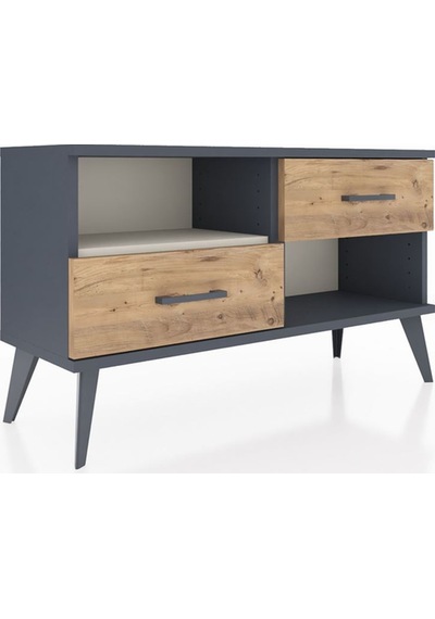 Arges Şifonyer Tek Raflı 2 Çekmeceli 88x30x48 Antrasit-aytaşı/çam Aytaşı/çam Arges Şifonyer Tek Raflı 2 Çekmeceli 88x30x48 Antrasit-aytaşı/çam Aytaşı/çam