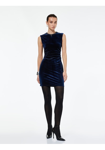 Koton Kolsuz İşleme Detaylı Bisiklet Yaka Slim Fit Elbise Lacivert 6wak80367ek Lacivert Koton Kolsuz İşleme Detaylı Bisiklet Yaka Slim Fit Elbise Lacivert 6wak80367ek Lacivert