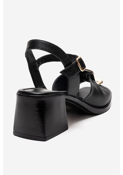 Luvishoes Asha Siyah Tokalı Hakiki Deri Kadın Kalın Topuklu Sandalet Luvishoes Asha Siyah Tokalı Hakiki Deri Kadın Kalın Topuklu Sandalet