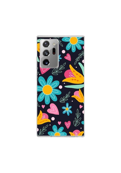 Samsung Galaxy Note 20 Ultra İle Uyumlu 1mm Slim Fit Retro Colors 1 Baskılı Şeffaf Kılıf Şeffaf