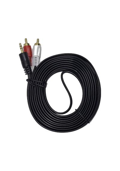 5 Metre 2 Rca To Aux Kablo - 3.5 Mm Stereo Jack Ses Aktarım Kablosu - Kırmızı Beyaz Tos Fiş