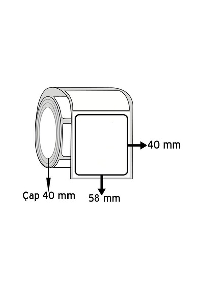 Termal Etiket 40 MM 58 MM Terazi Etiketi 500 Adet/Rulo