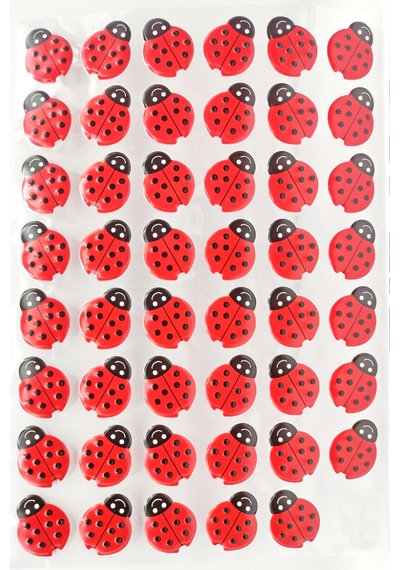 Sticker Kabartmalı A4 Boyutunda Stiker Defter, Planlayıcı Etiket Lim044 - Uğur Böceği