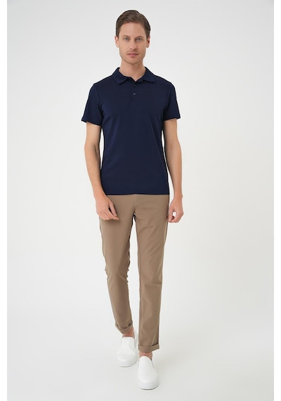 Efor Comfort Fit Polo Yaka Esnek Pamuk Casual Lacivert Tişört Ts 886 Lacivert