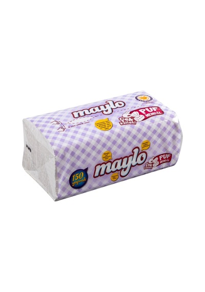 Maylo Puf Mendil 3 Katlı 150'li Yumuşak Dokulu Kağıt Mendil 3'li Ekonomik Paket - 3 Adet Tarı