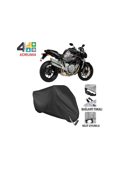 Mv Agusta Brutale 1078 Motosiklet Brandası ( Kilit Uyumlu - Siyah