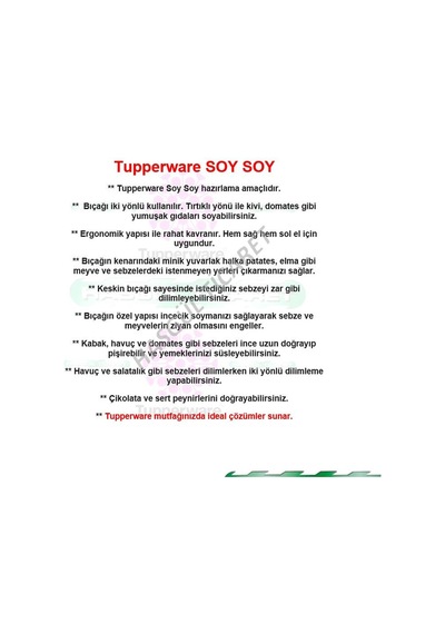 Tupperware Soy Soy Soyacak Kırmızı Meyve Sebze Soyacağı Hsgl N11.43465