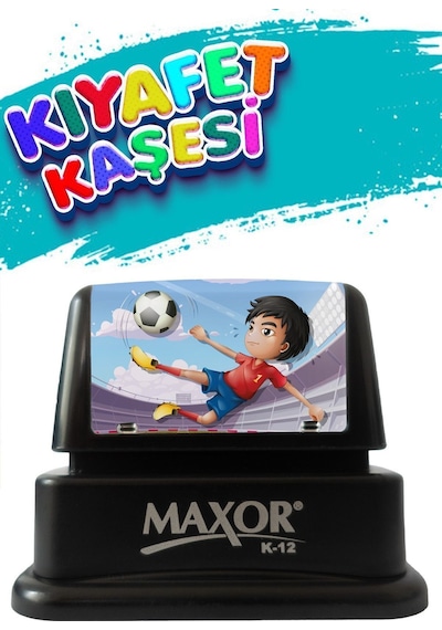Maxor Kaşe Kıyafet Kaşesi Futbol Temalı Öğrenci Kaşesi / Kıyafet Etiketi / Kumaş Kıyafet Kaşesi