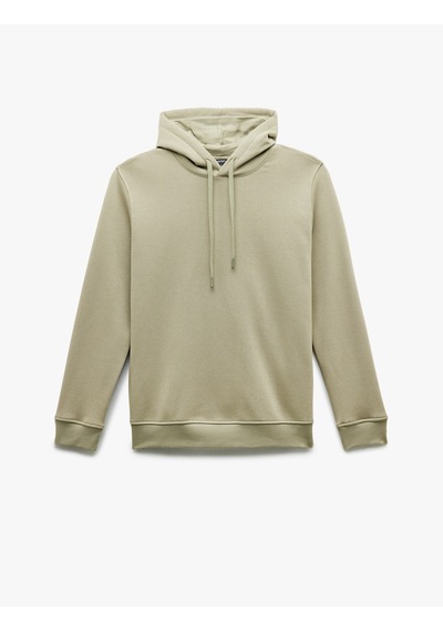 Koton Şardonlu Uzun Kollu Basic Kapşonlu Sweatshirt Yeşil 6wam70015mk Yeşil