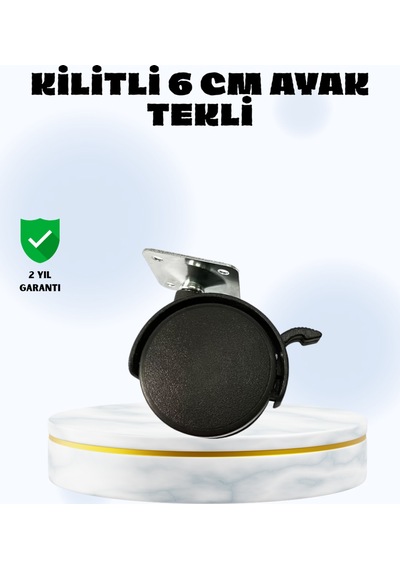 6 Cm Kilitli Tekerlek Ayak Tek Adet Çok Renkli
