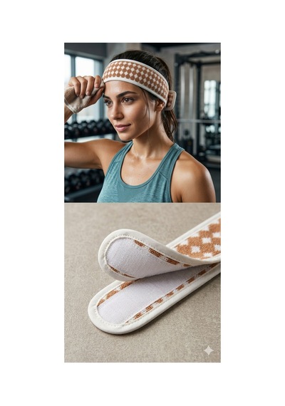 Saç Bandı Bandana Kumaş Pratik Kullanım Kahverengi Kahverengi