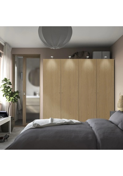 Ikea Beyaz Şık Kapaklı Gardırop 200x60x201 Cm