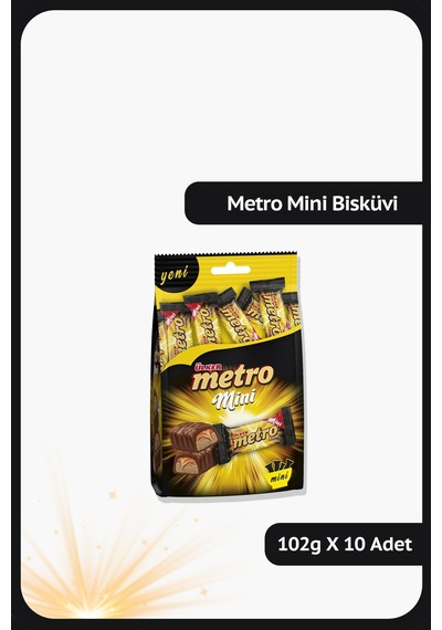 Metro Kaplamalı Bar Mini 102g X10 Adet