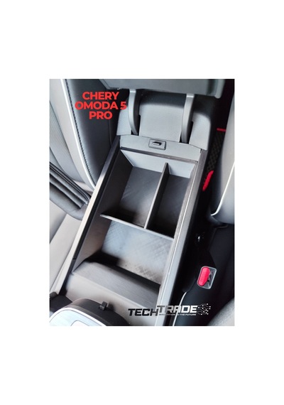 Chery Omoda 5 Pro Kolçak Organizer - 3 Bölmeli Siyah Daha Geniş Ön Bölme Omoda 5'e Uyumlu Değildir.