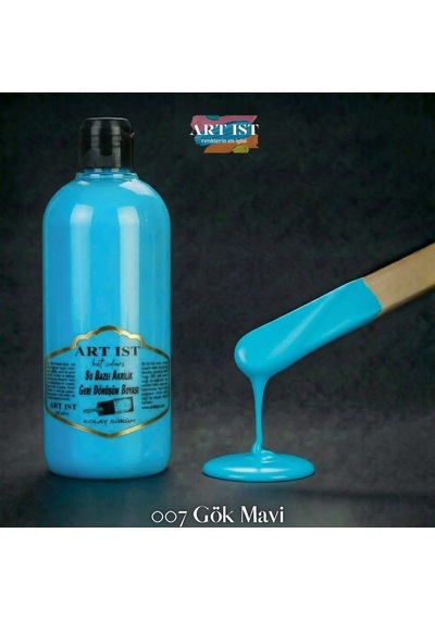 Su Bazlı Geri Dönüşüm Boyaları - 007 Gök Mavi Ahşap, Taş Tozu, Hobi, Dıy
