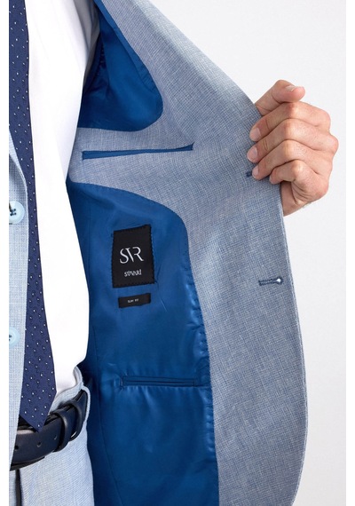Süvari Slim Kalıp Saks Erkek Alt-üst Takım Stk1020000004