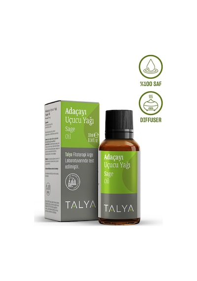 Talya %100 Saf ve Doğal Buhurdanlık ve Difüzör İçin  Adaçayı Uçucu Yağı 10 ML