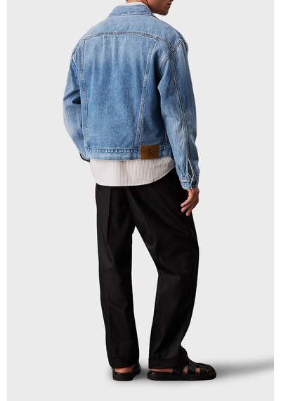 Calvin Klein Erkek Kot Ceket Lv04rb794g Ube Mavi Mavi