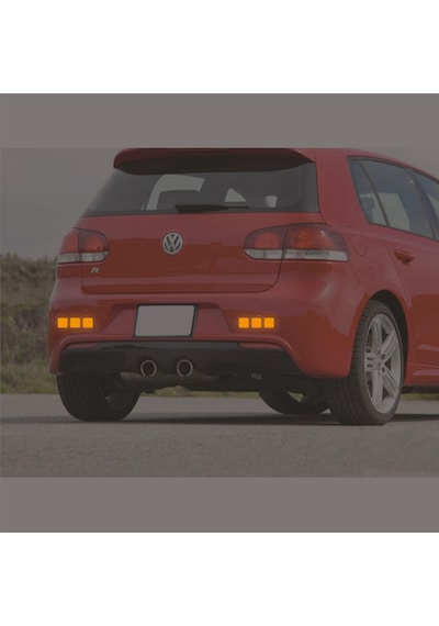 Sarı Reflective Reflektif 6'lı Kare Sticker Paketi Otomobil Mot