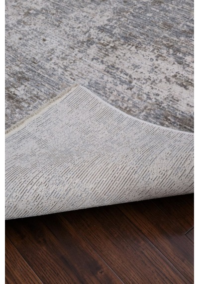 Vivanni Home Everlynn Polyester Vintage Halı Pamuk Atkı Tabanlı Modern Dokuma Ev Halısı Mavi Beyaz
