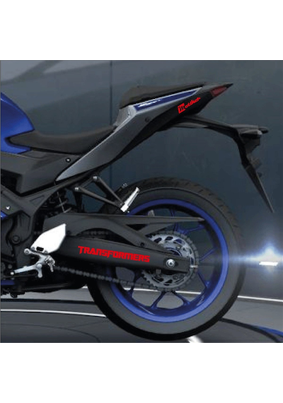 Transformers Yazılı Kırmızı Arka Maşa Sticker Etiket Modeli