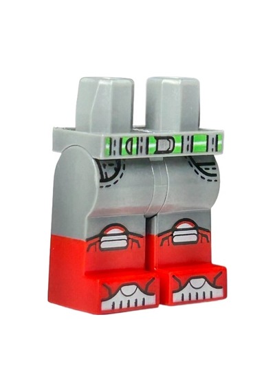 Minifigür Parçaları: Legs Decorated, Bacak, Ayak: 970c00pb1528