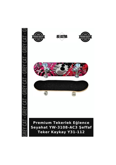 Premium Tekerlek Eğlence Seyahat Yw-3108-ac3 Şeffaf Teker Kaykay Y31-112