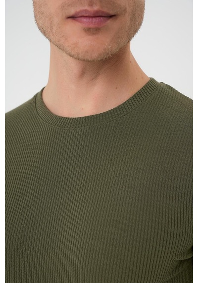 Efor Ts 887 Slim Fit Haki T-shirt Haki