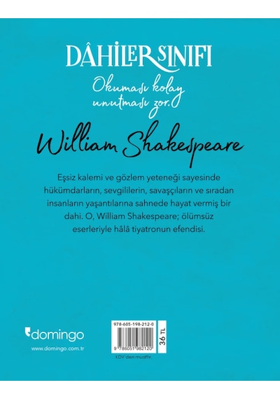 Dahiler Sınıfı: William Shakespeare - Tiyatronun Efendisi - Elisa Puricelli Guerra - Domingo Yayınevi