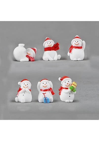 6 Parça Minyatür Noel Figür Seti S791