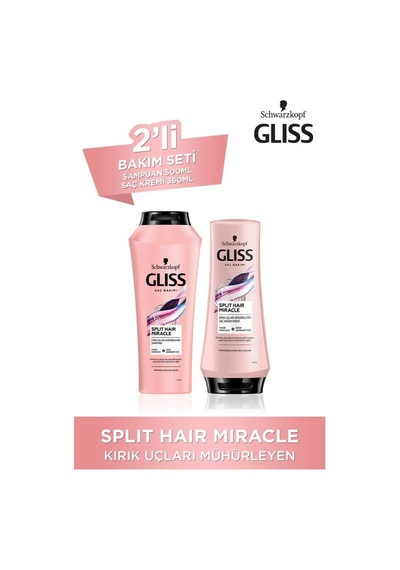 Gliss Split Hair Miracle Şampuan 500 Ml + Split Hair Miracle Saç