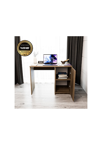 Matilda Çalışma Masası Kapaklı Modern Tasarım Kahverengi Matilda Çalışma Masası Kapaklı Modern Tasarım Kahverengi