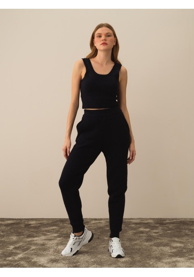 Xint Lacivert Lüks Pamuk Dokulu Regular Fit Pantolon 850955