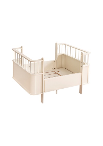 Mdf Beşik, Krem Dünya Büyüyen Beşik 80x130 - Krem Dünya Karyola 80x190 Beyaz