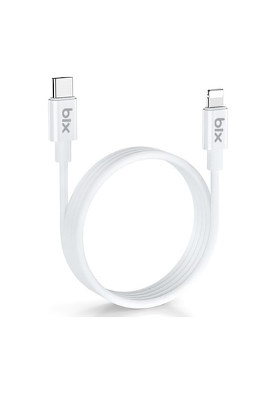 Bix BX-IP02UC Type-C to Lightning iPhone / Apple Uyumlu iPad  Data ve Şarj Kablosu Beyaz 1 Metre