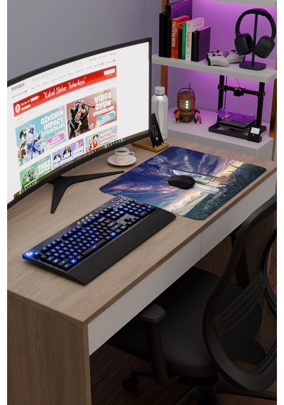 Suzume Anime V4 - 48x40 Xl Gaming Kauçuk Kaymaz Taban Mouse Pad Fare Altlığı