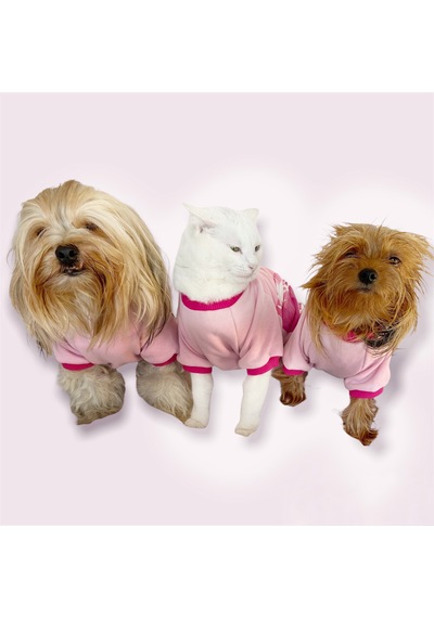 Kemique Nature Pink Oval Yaka Tişört Köpek Kıyafeti Kemique Nature Pink Oval Yaka Tişört Köpek Kıyafeti