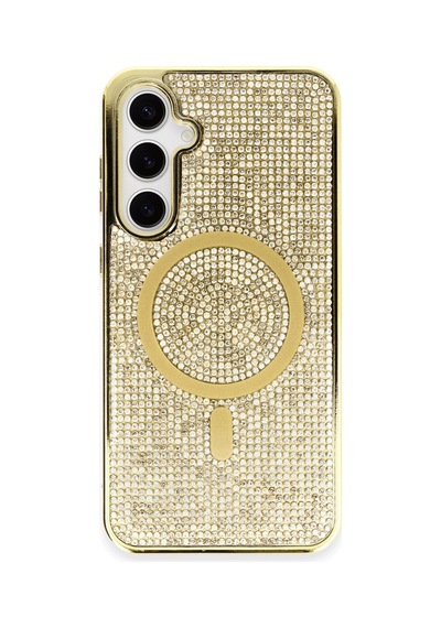 Samsung Galaxy Uyumlu S23 Kılıf Helen Magsafe Kapak - Gold Bz8683140728793